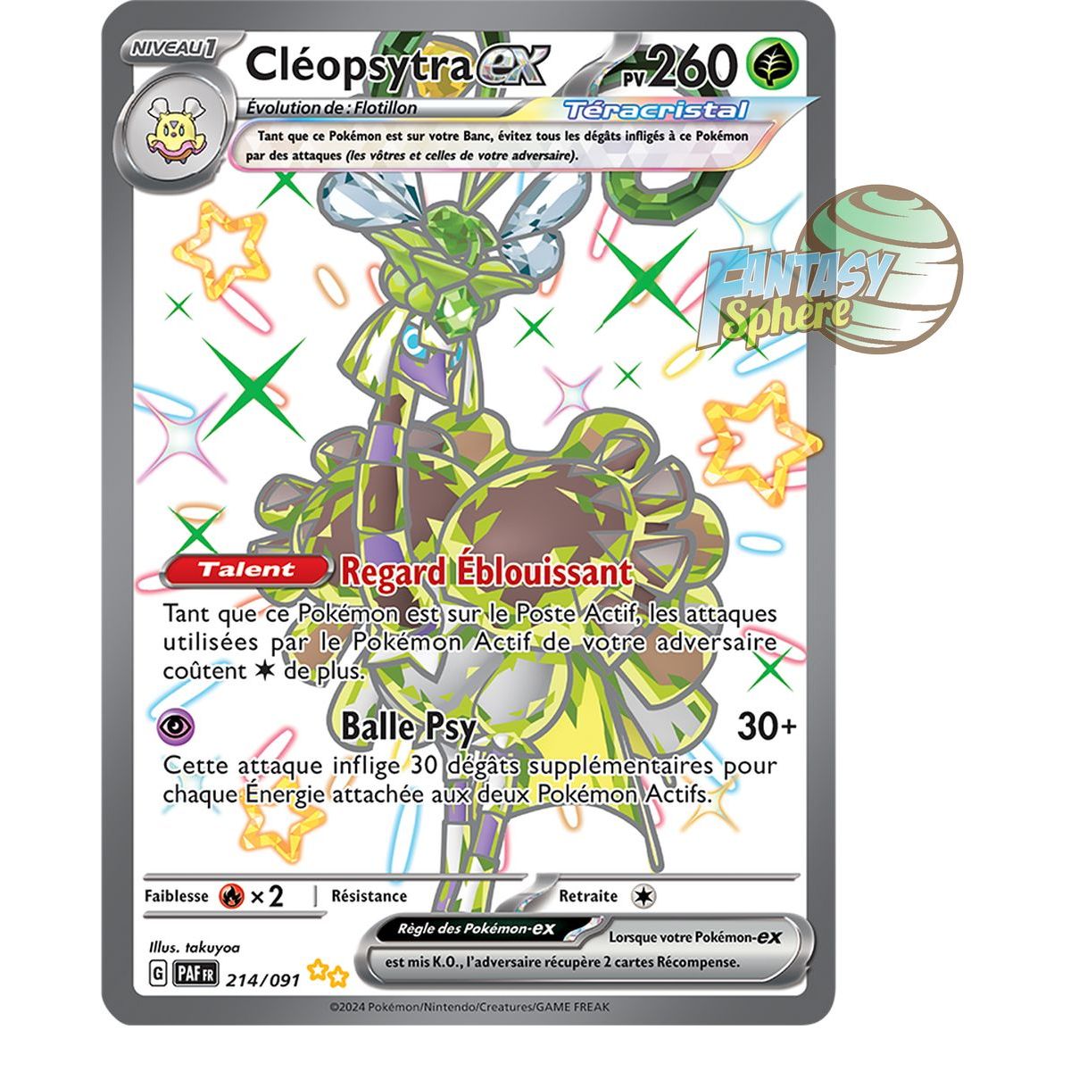 Cleopsytra EX – Shiny Ultra Rare 214/91 – Scharlachrotes und violettes Schicksal von Paldea