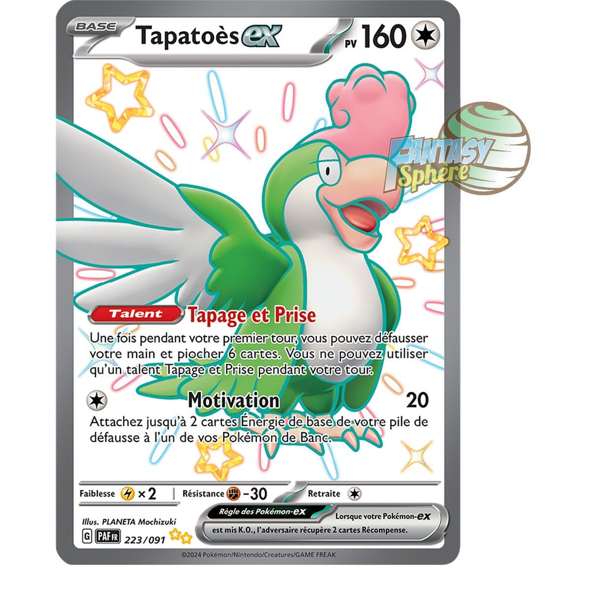 Tapatoès EX – Shiny Ultra Rare 223/91 – Scharlachrot und Violett Destinées de Paldea