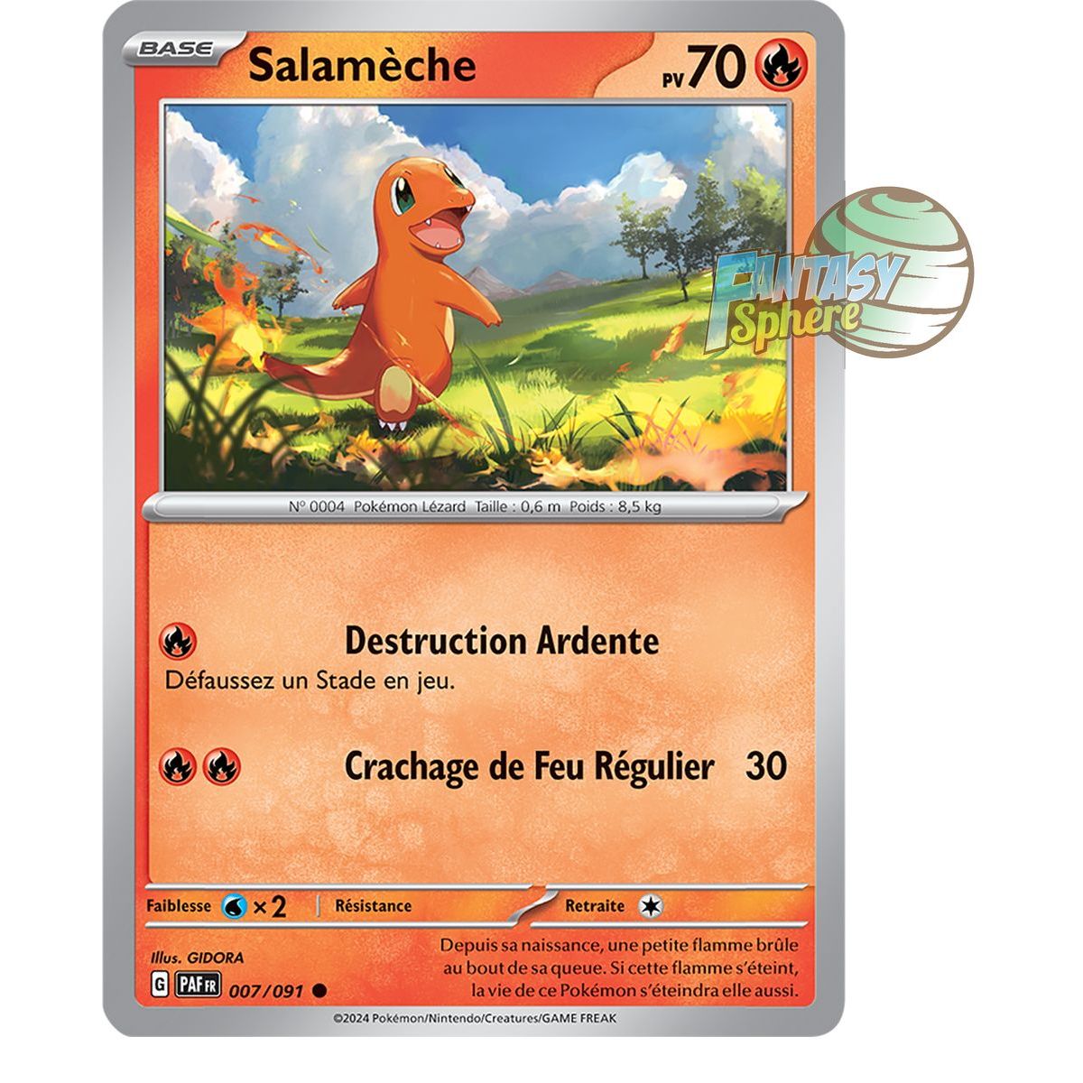 Charmander – Rückseite 7/91 – Scharlachrote und violette Schicksale von Paldea