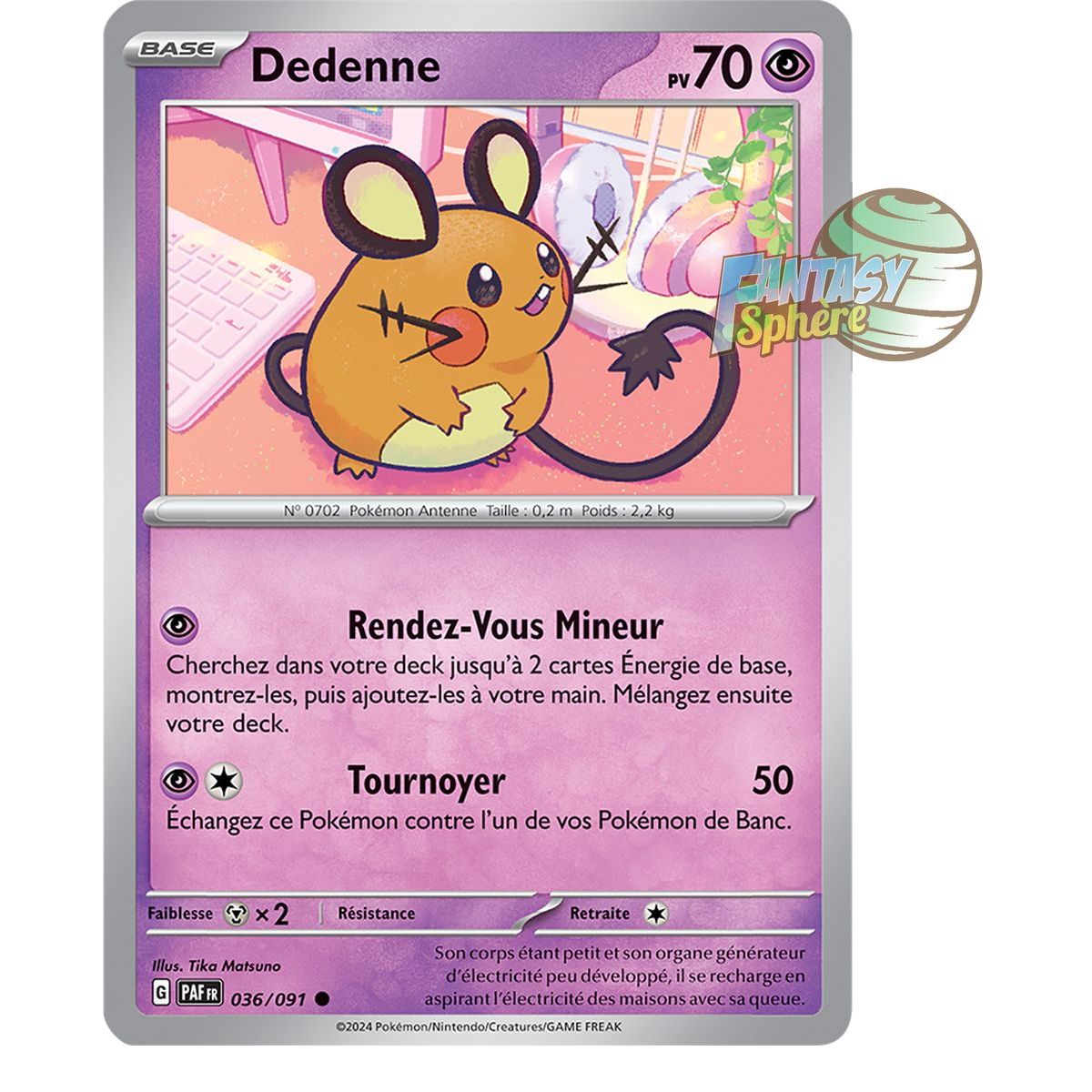 Dedenne – Rückseite 36/91 – Scharlachrote und violette Schicksale von Paldea