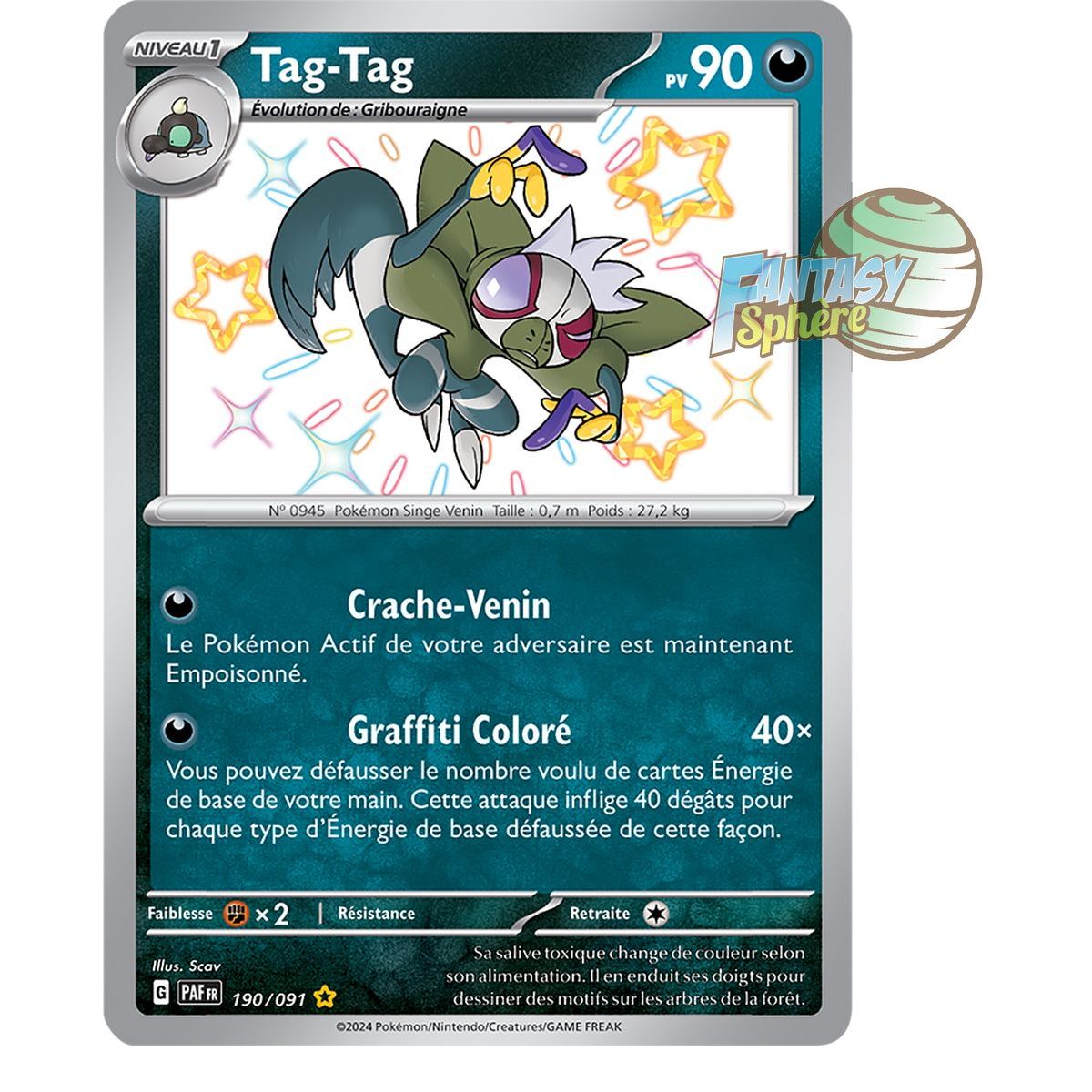 Tag-Tag – Shiny Rare 190/91 – Scharlachrotes und violettes Schicksal von Paldea