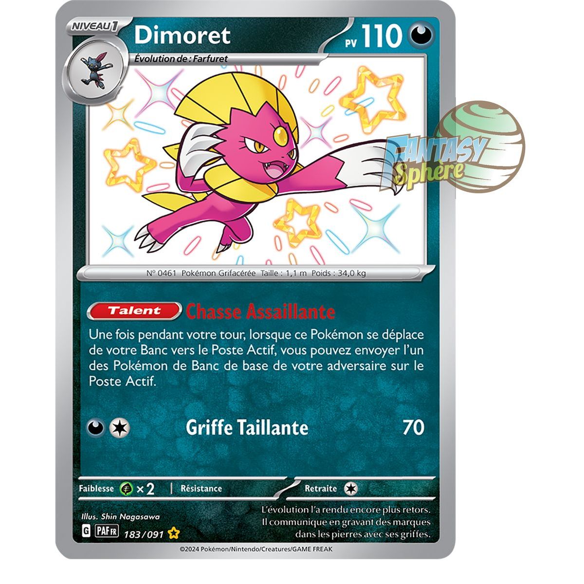 Dimoret – Shiny Rare 183/91 – Scharlachrote und violette Schicksale von Paldea