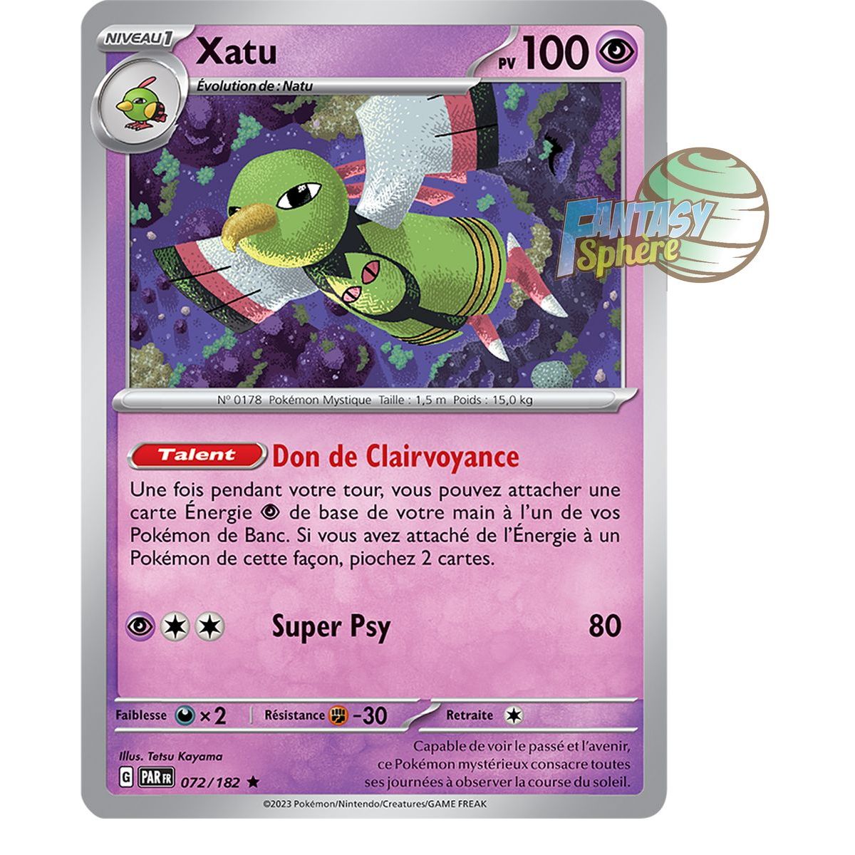 Xatu – Holo Rare 72/182 – Scarlet and Violet Paradox Rift