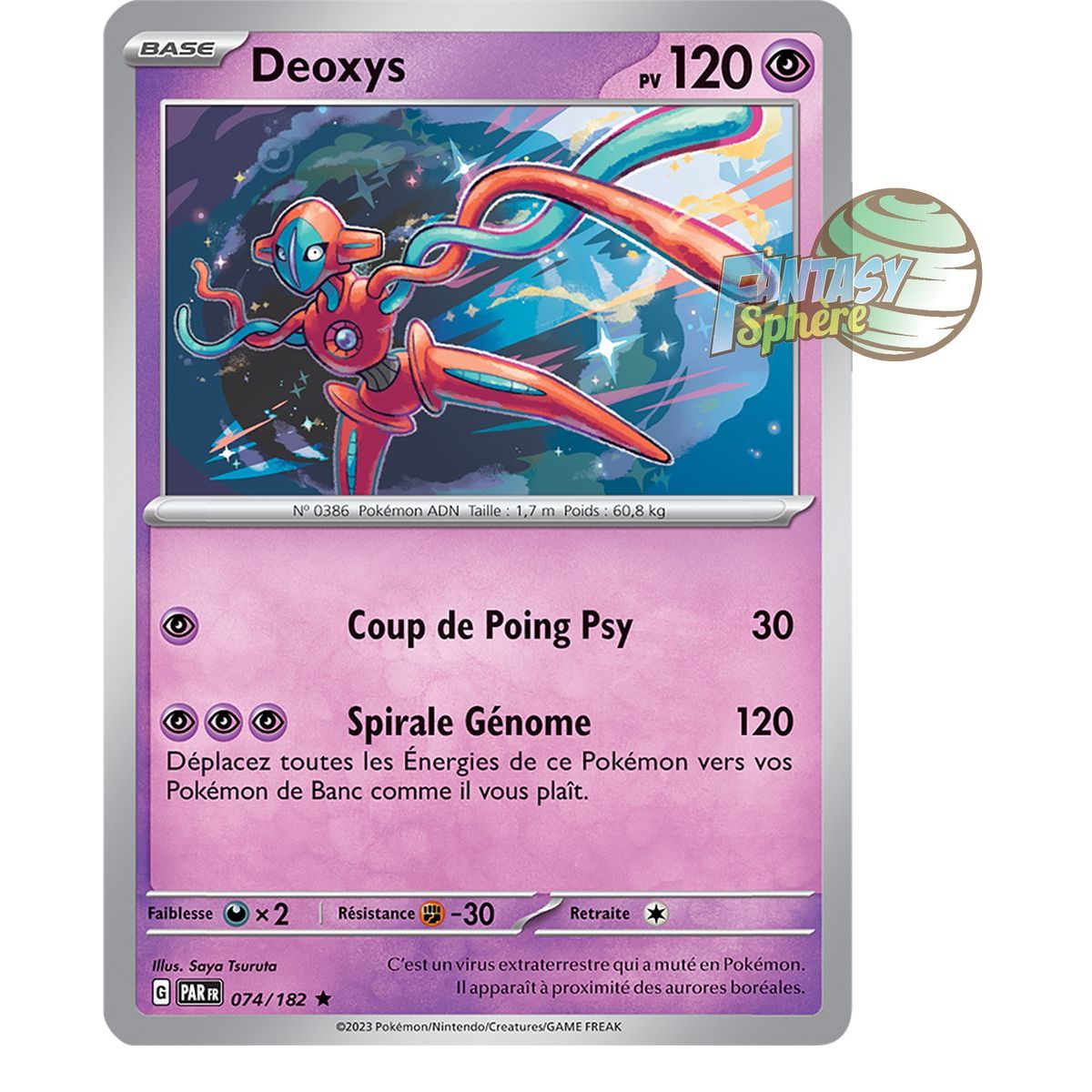 Item Deoxys – Reverse 74/182 – Scharlachrotes und violettes Faille-Paradoxon