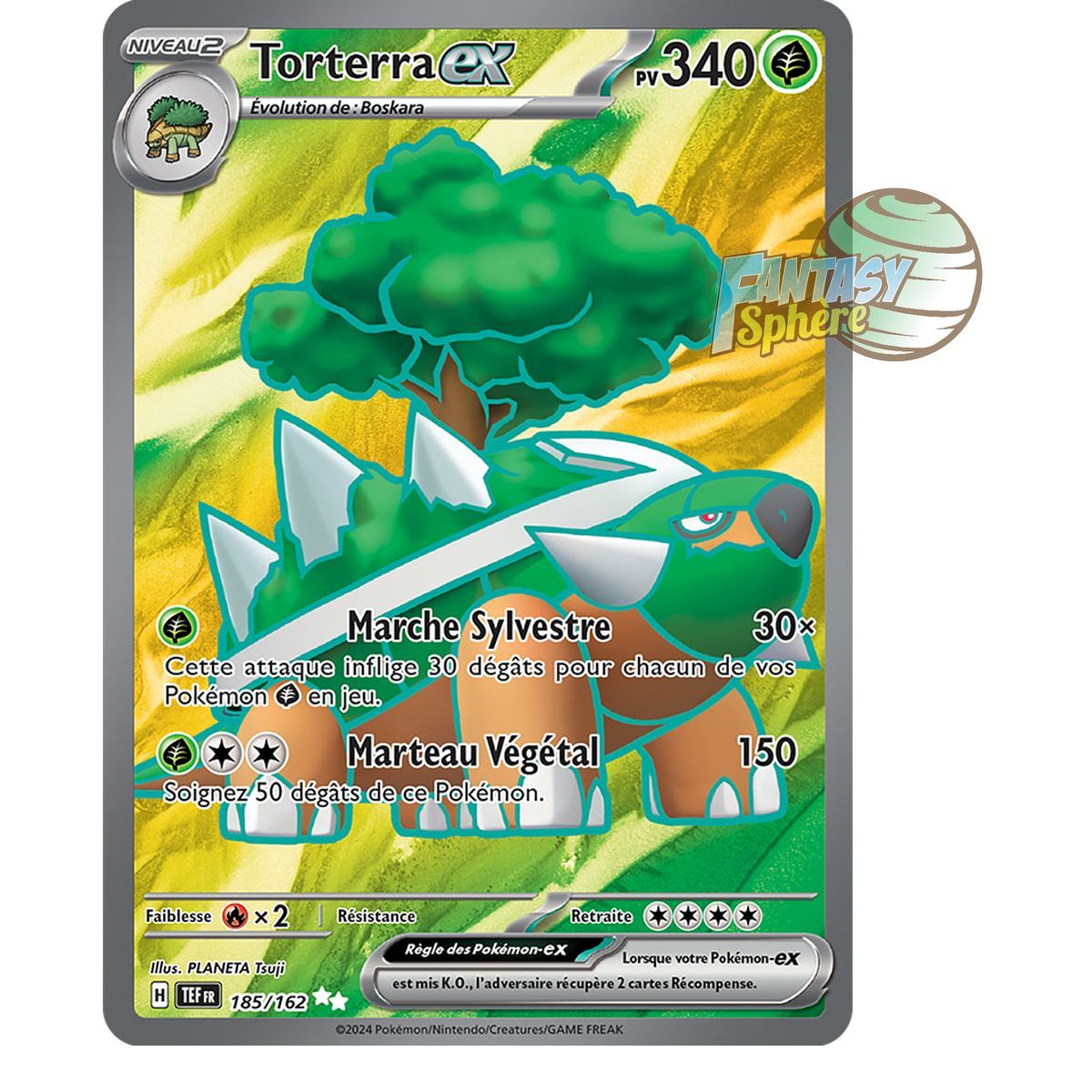 Torterra EX – Ultra Rare 185/162 – Scharlachrote und violette Zeitkräfte