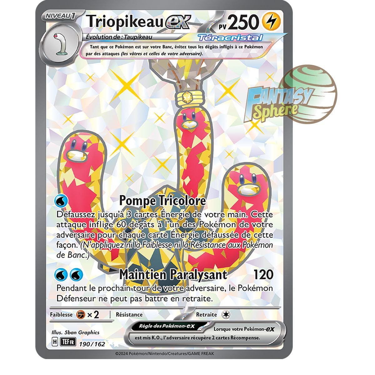 Triopikeau EX – Ultra Rare 190/162 – Scharlachrote und violette Zeitkräfte