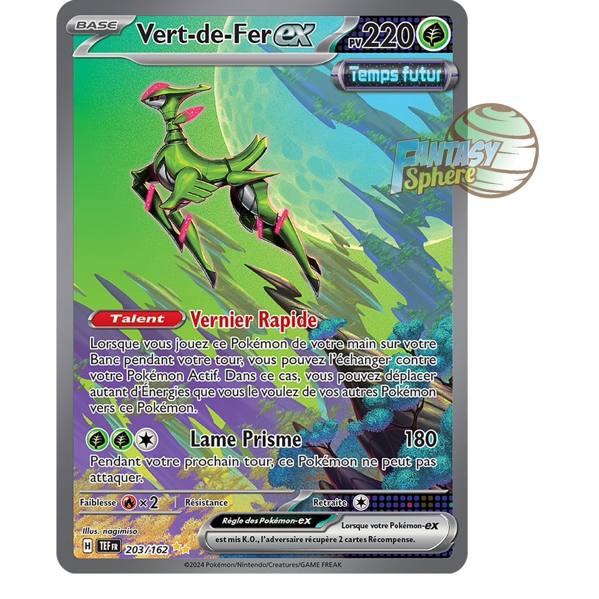 Item Vert-de-Fer EX – Sonderillustration Rare 203/162 – Scarlet and Violet Forces Temporelles