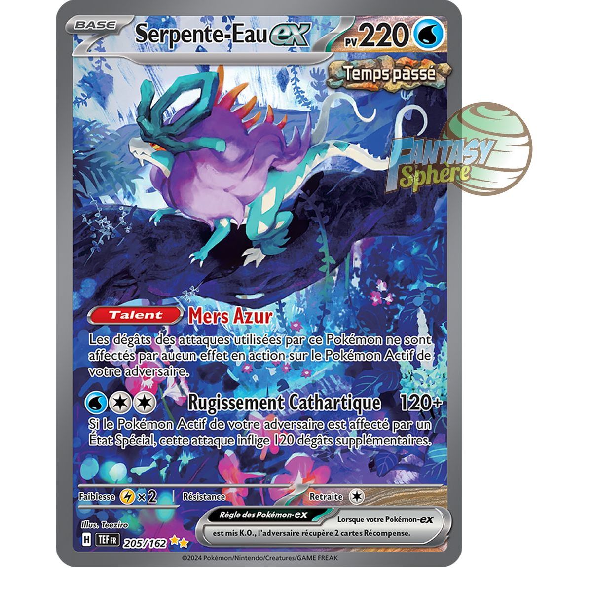 Water Serpent EX – Special Illustration Rare 205/162 – Scarlet und Violet Forces Temporelles