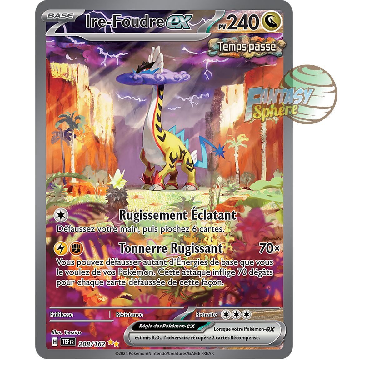 Ire-Lightning EX – Sonderillustration Rare 208/162 – Scharlachrote und violette Zeitkräfte