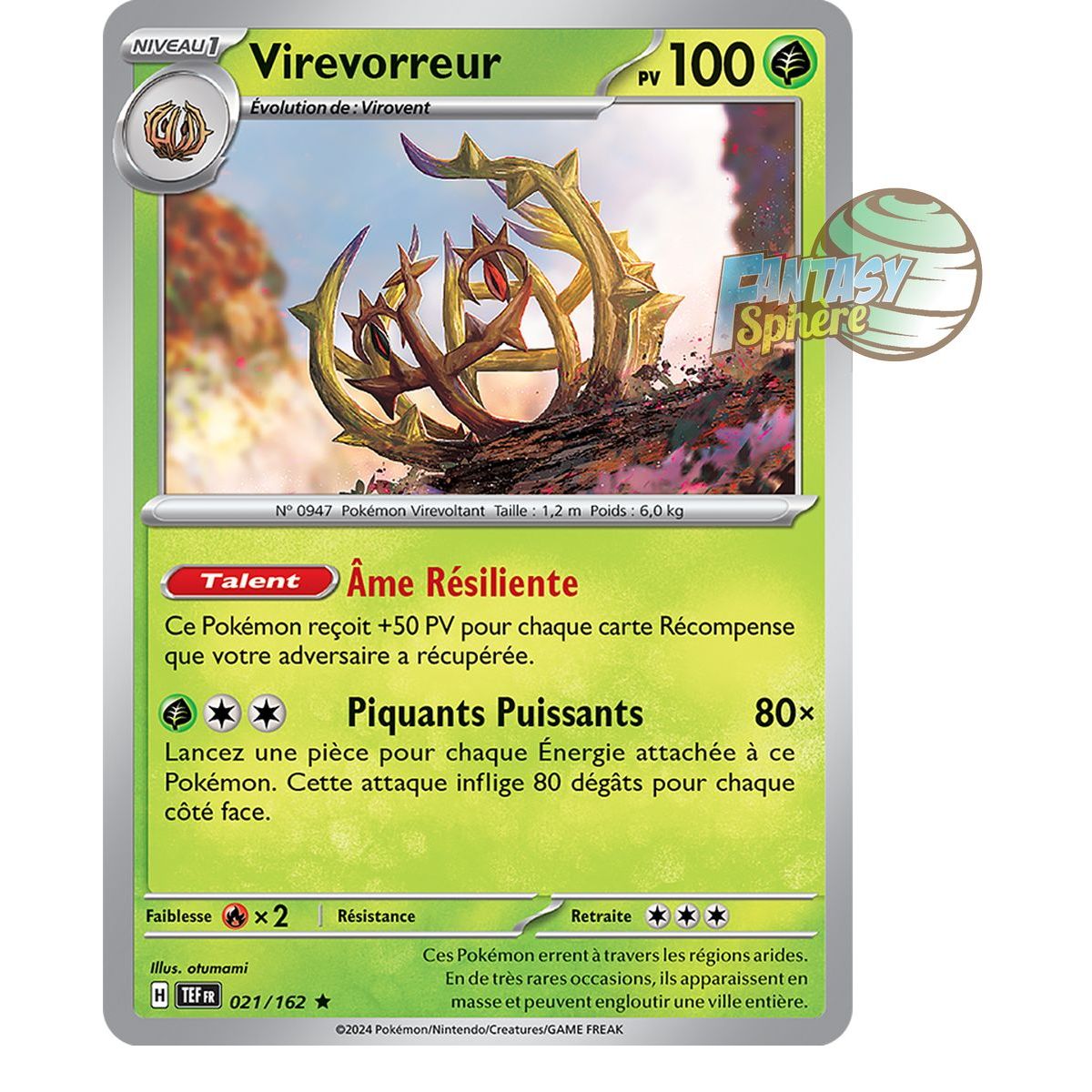 Virevorreur – Holo Rare 21/162 – Scharlachrote und violette Zeitkräfte