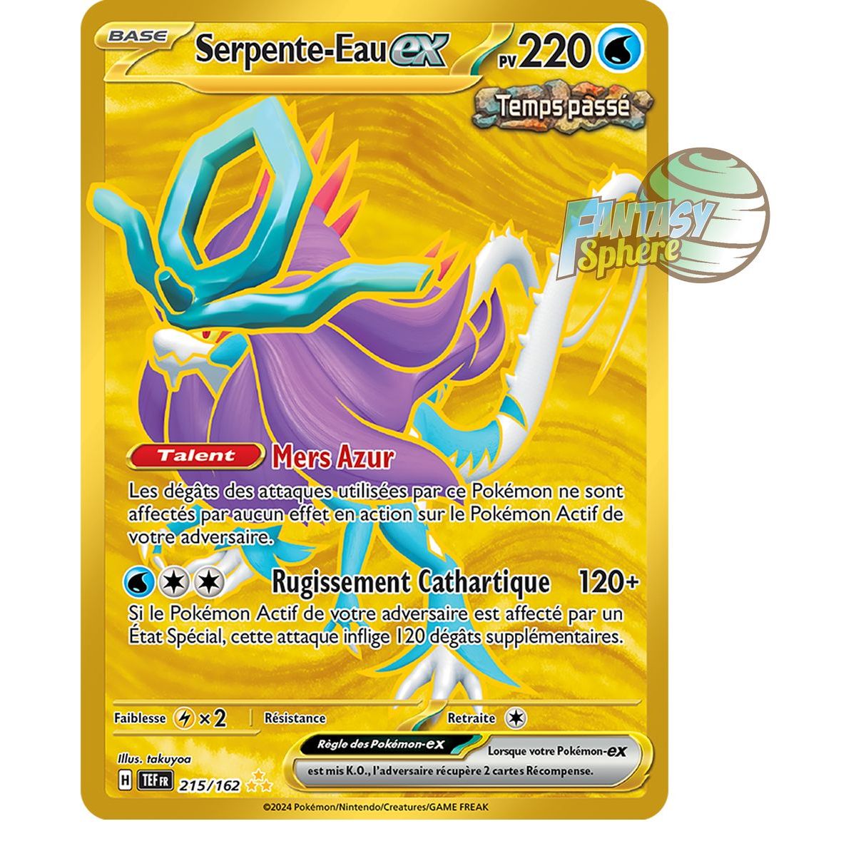 Wasserschlange EX – Secret Rare 215/162 – Scharlachrote und violette Zeitkräfte