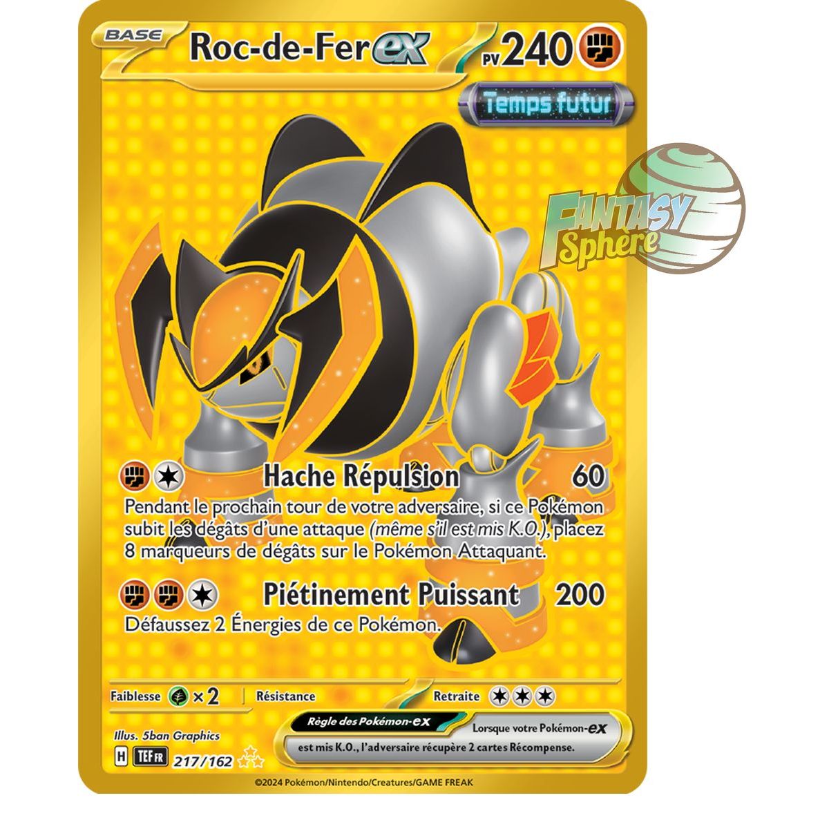 Roc-de-Fer EX – Secret Rare 217/162 – Scharlachrote und violette Zeitkräfte