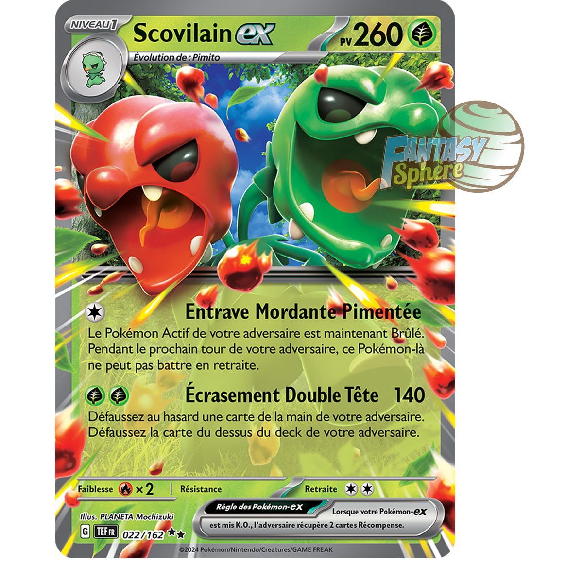 Scovilain EX – Double Rare 22/162 – Scharlachrote und violette Zeitkräfte