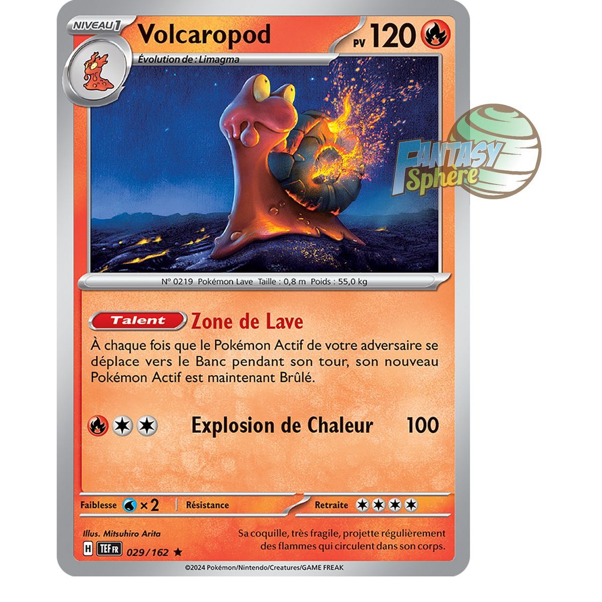 Item Volcaropod – Holo Rare 29/162 – Scharlachrote und violette Zeitkräfte