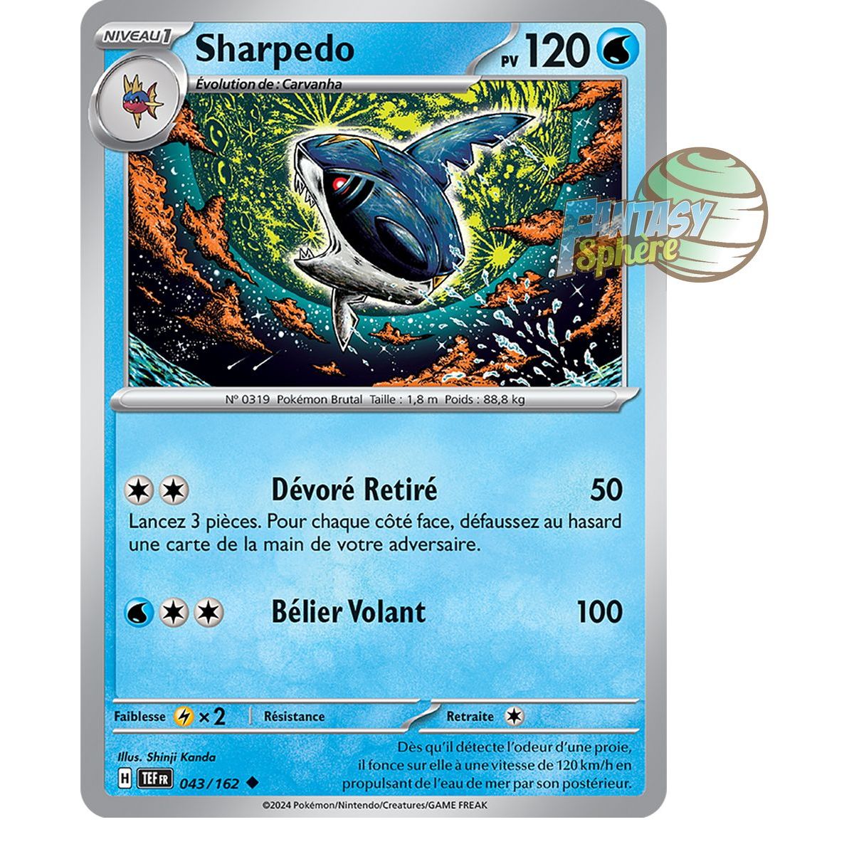 Sharpedo – Ungewöhnlich 43/162 – Scharlachrote und violette Zeitkräfte