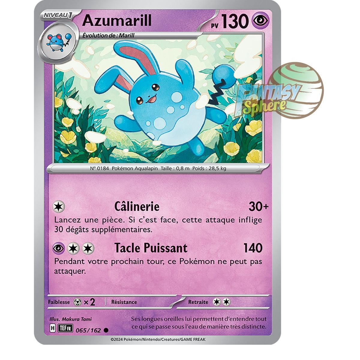 Item Azumarill – Rückseite 65/162 – Scharlachrote und violette Zeitkräfte