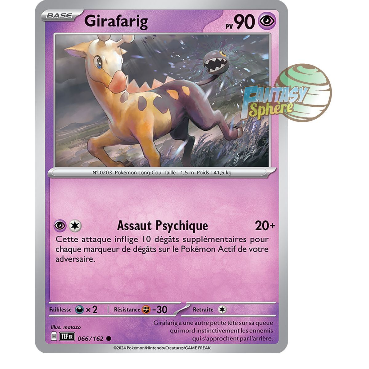 Item Girafarig – Rückseite 66/162 – Scharlachrote und violette Zeitkräfte