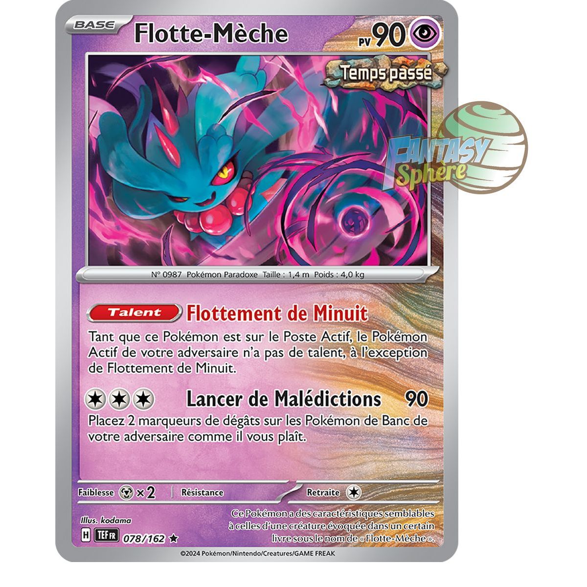 Item Fleet-Wick – Holo Rare 78/162 – Scharlachrote und violette Zeitkräfte