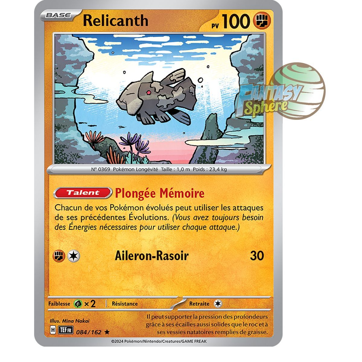 Relicanth – Holo Rare 84/162 – Scharlachrote und violette Zeitkräfte