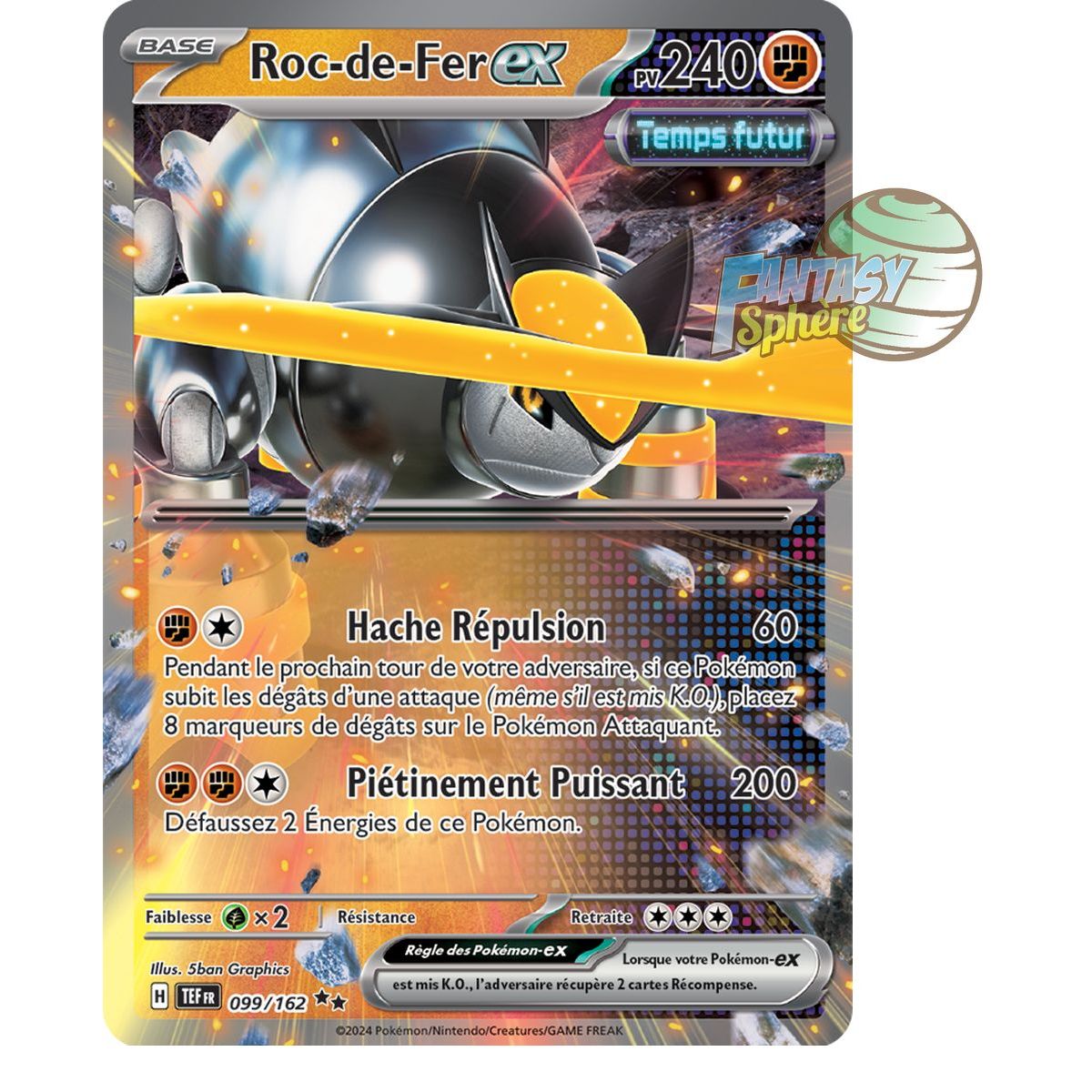 Roc-de-Fer EX – Double Rare 99/162 – Scharlachrote und violette Zeitkräfte