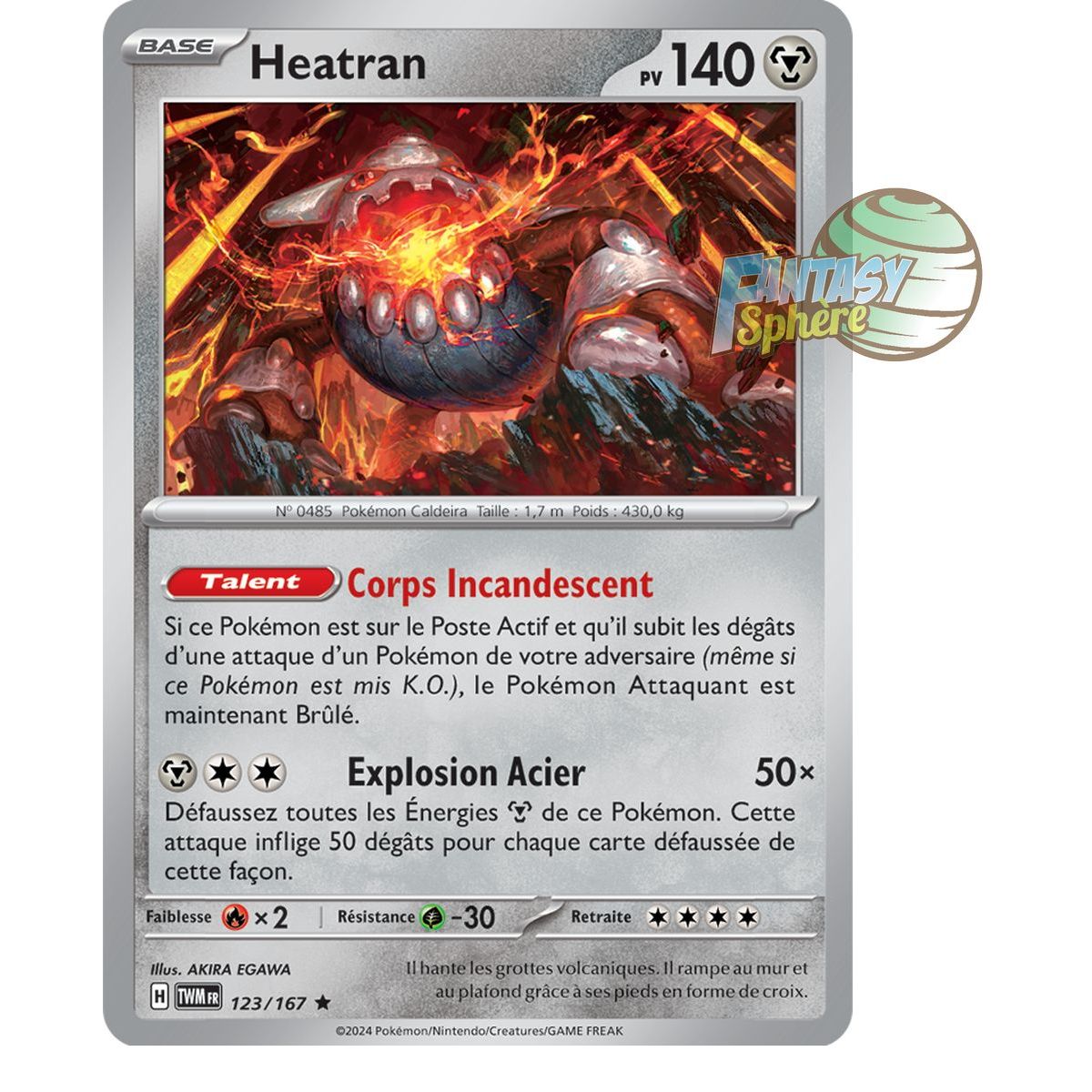 Item Heatran – Holo Rare 123/167 – Scharlachrote und violette Twilight-Maskerade