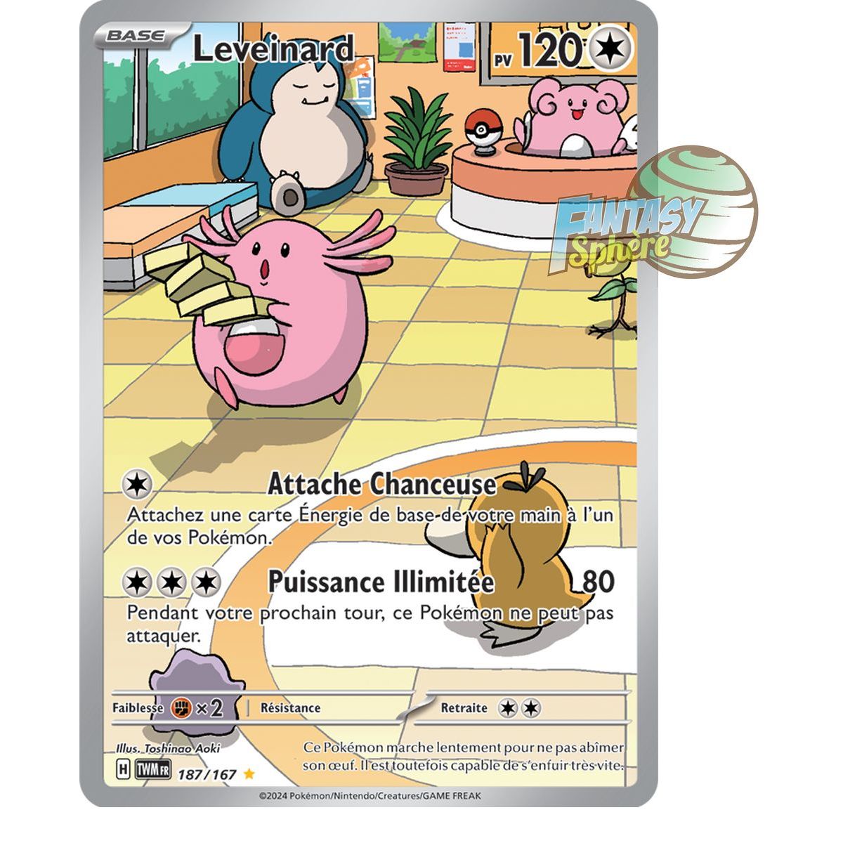 Item Chansey – Seltene Illustration 187/167 – Scharlachrote und violette Twilight-Maskerade