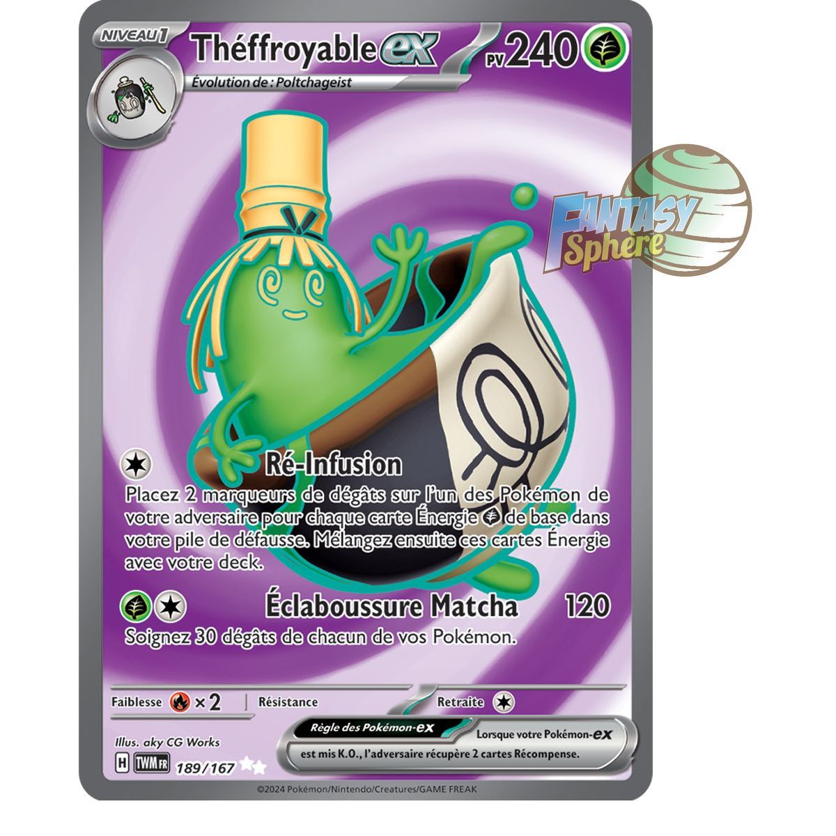 Théffroyable-ex – Ultra Rare 189/167 – Scharlachrote und violette Twilight-Maskerade