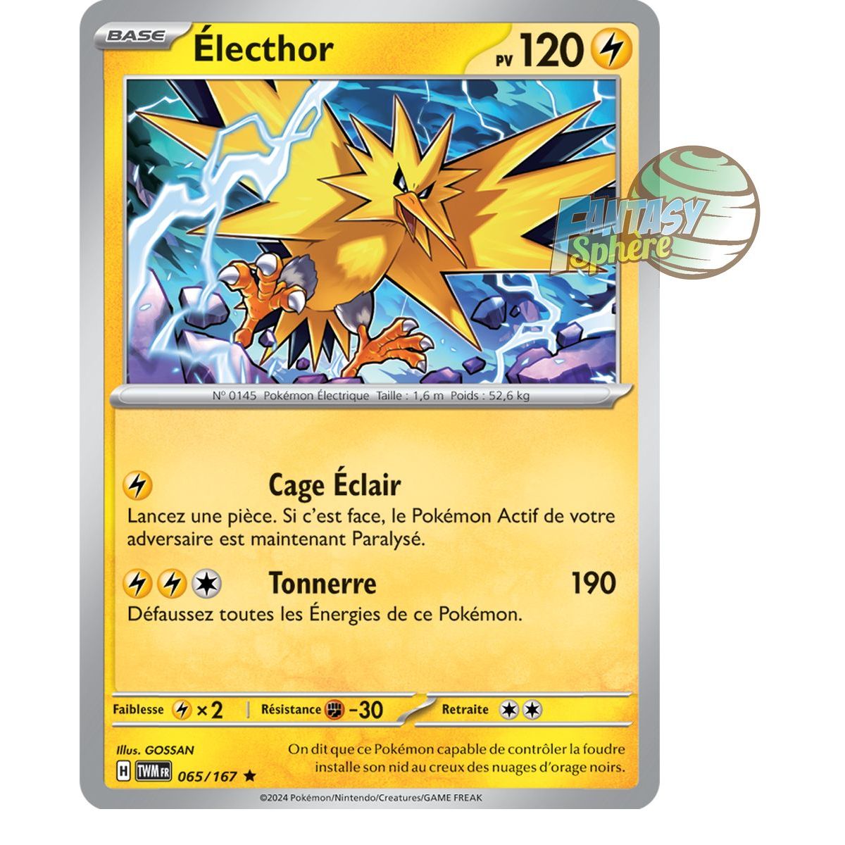 Item Zapdos – Holo Rare 65/167 – Scharlachrote und violette Twilight-Maskerade