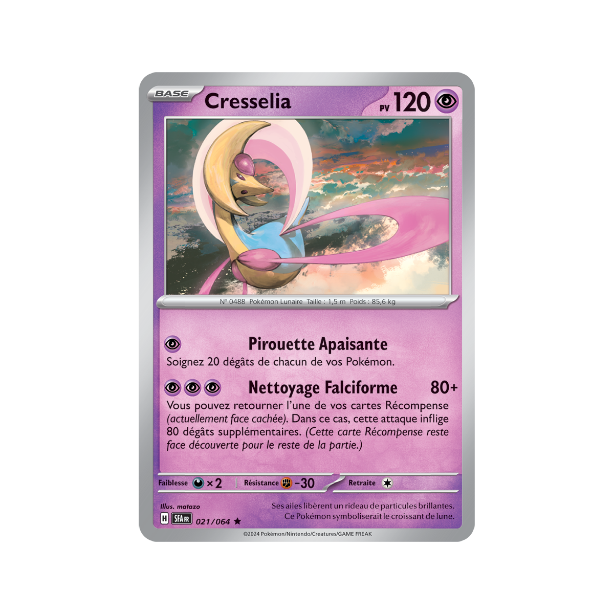 Cresselia - Holo Rare 21/64 - Scharlachroter und violetter Fabelnebel