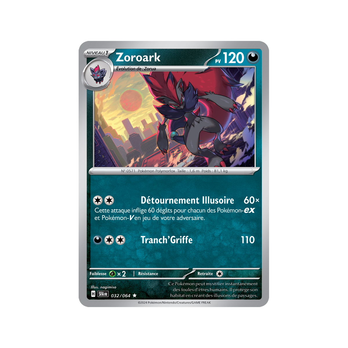 Zoroark – Holo Rare 32/64 – Scharlachroter und violetter Fabelnebel