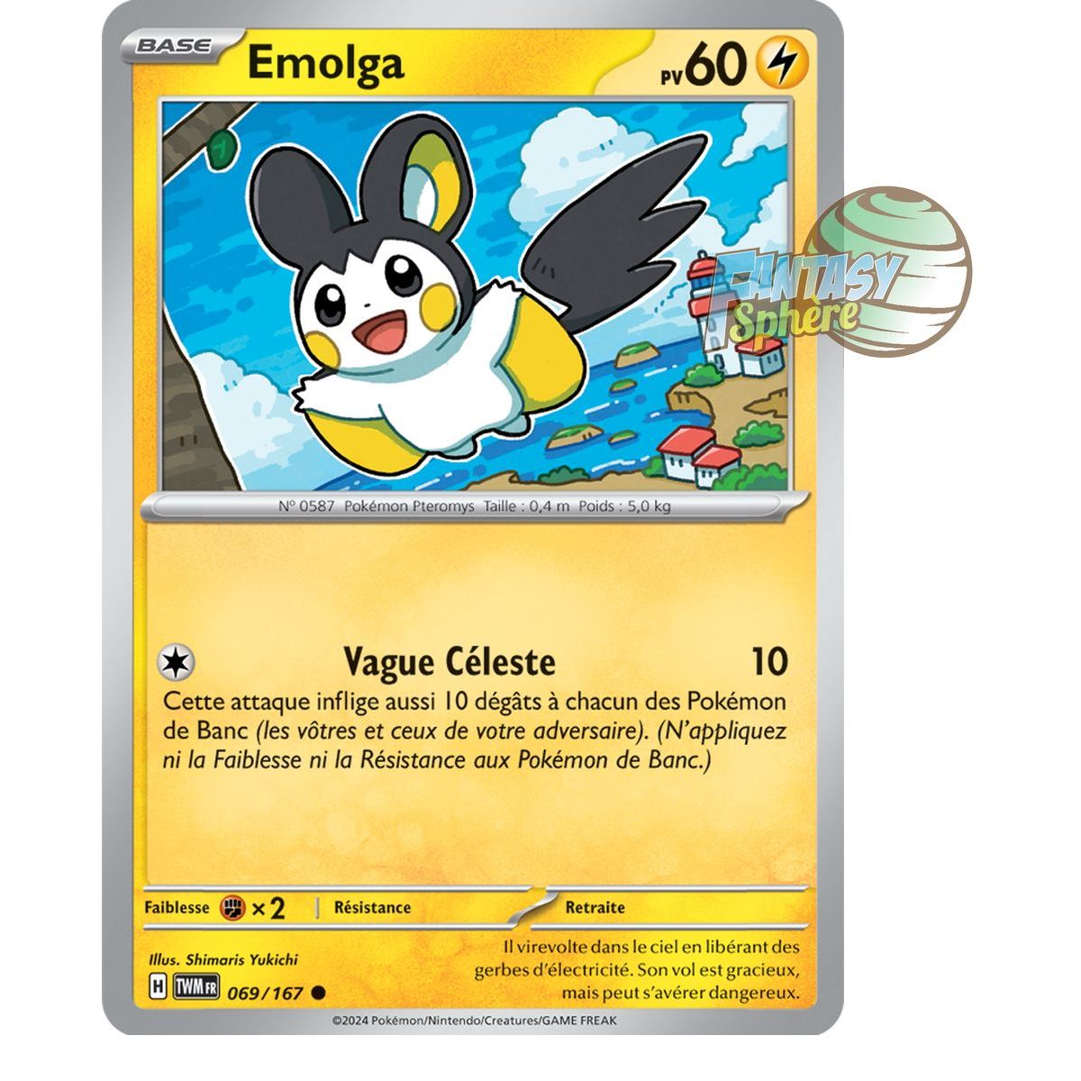 Emolga – Kommune 69/167 – Scharlachrote und violette Twilight-Maskerade