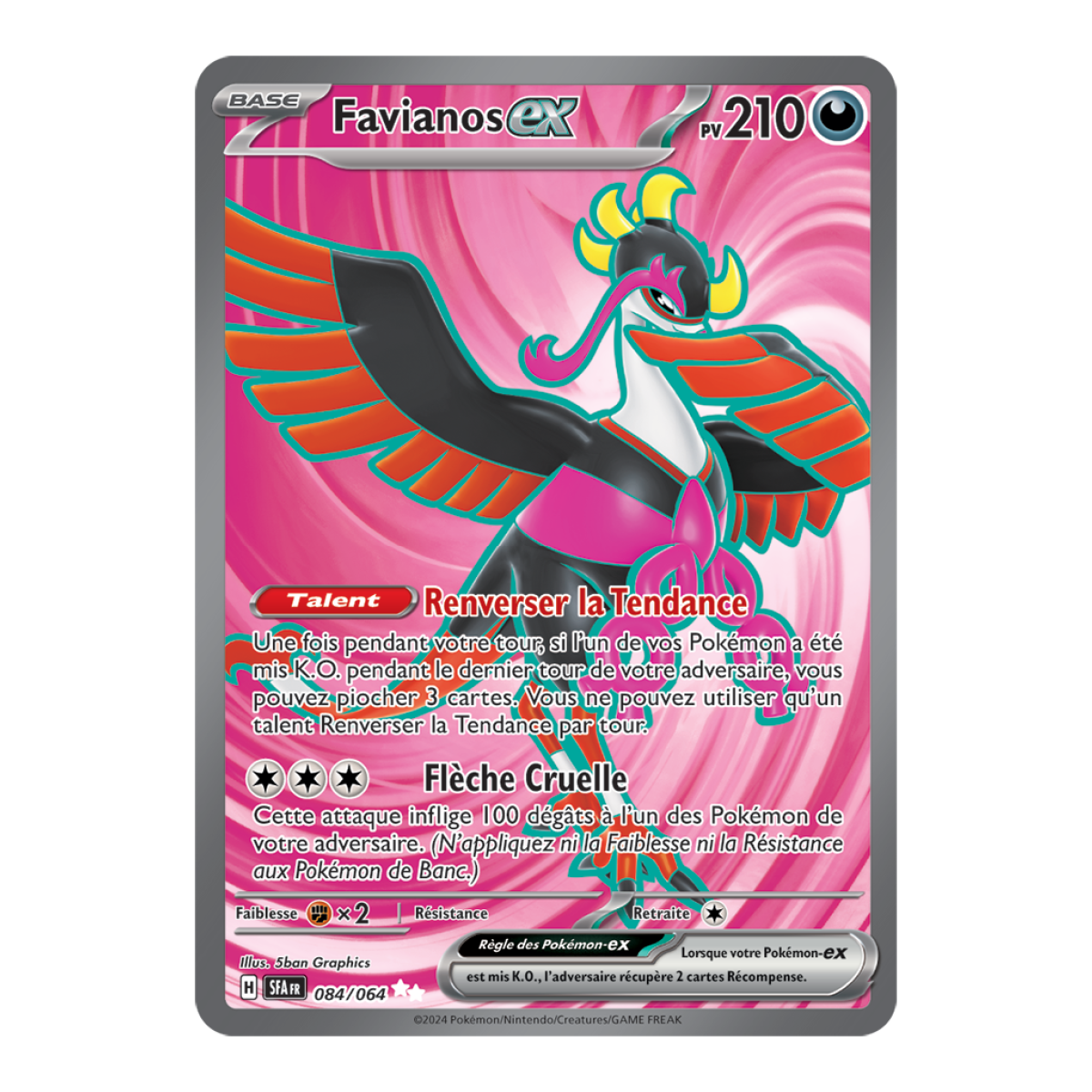 Favianos EX - Full Art Ultra Rare 84/64 - Scarlet and Violet Nebula Fable