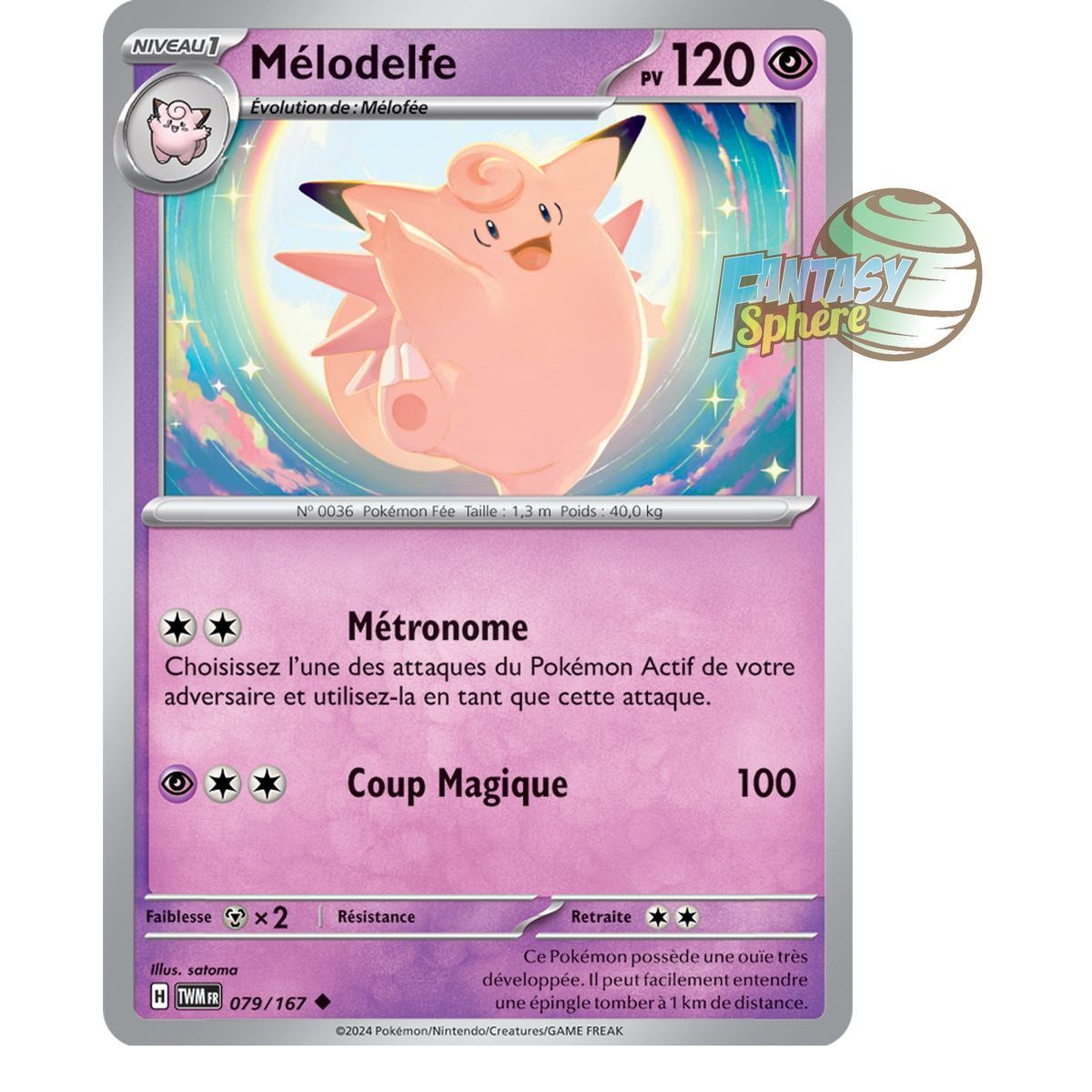 Clefable – Reverse 79/167 – Scharlachrote und violette Twilight-Maskerade