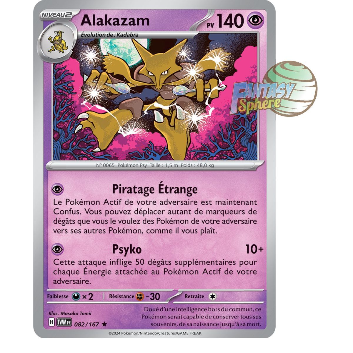 Item Alakazam – Holo Rare 82/167 – Scharlachrote und violette Twilight-Maskerade