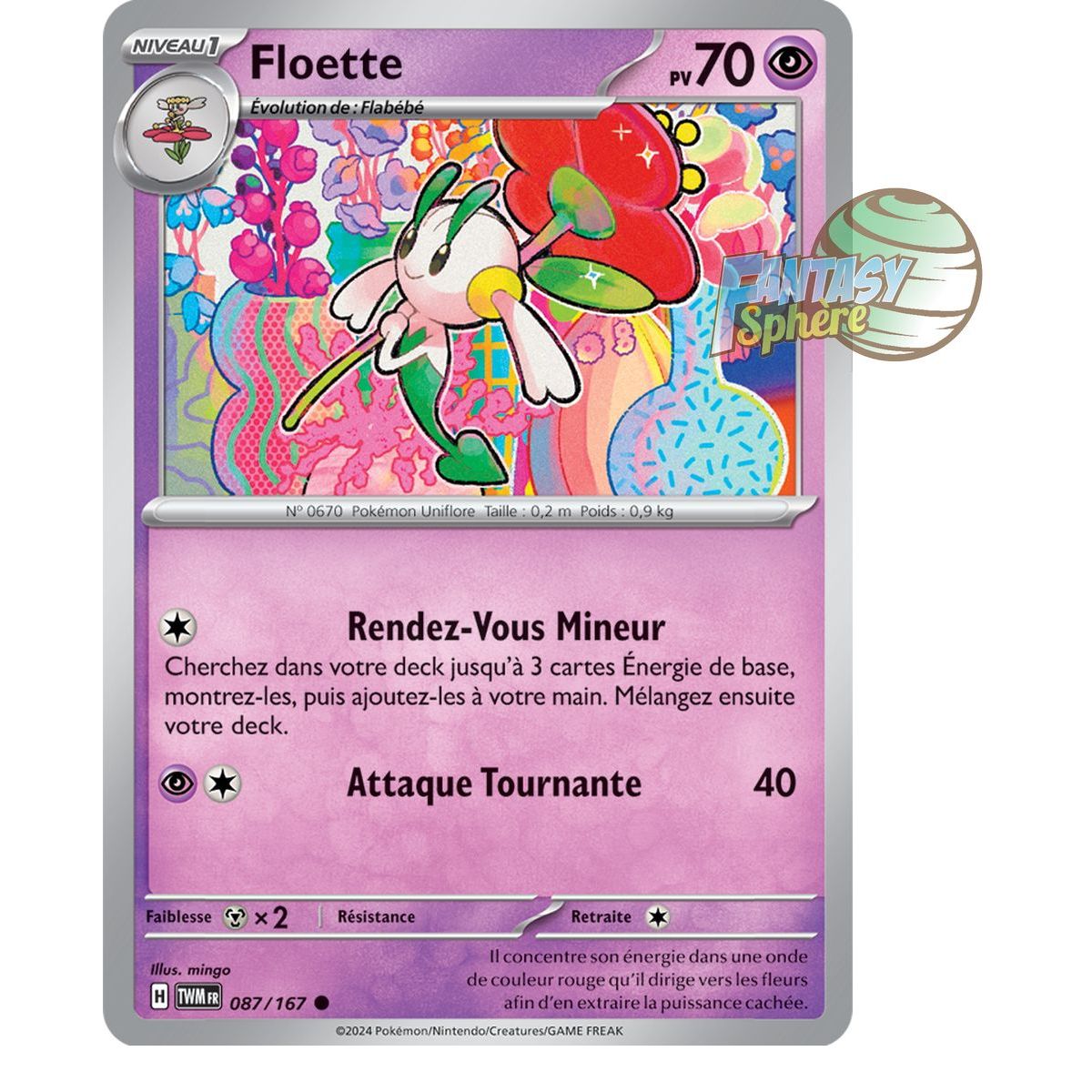 Item Floette – Rückseite 87/167 – Scharlachrot und Twilight Masquerade Violet