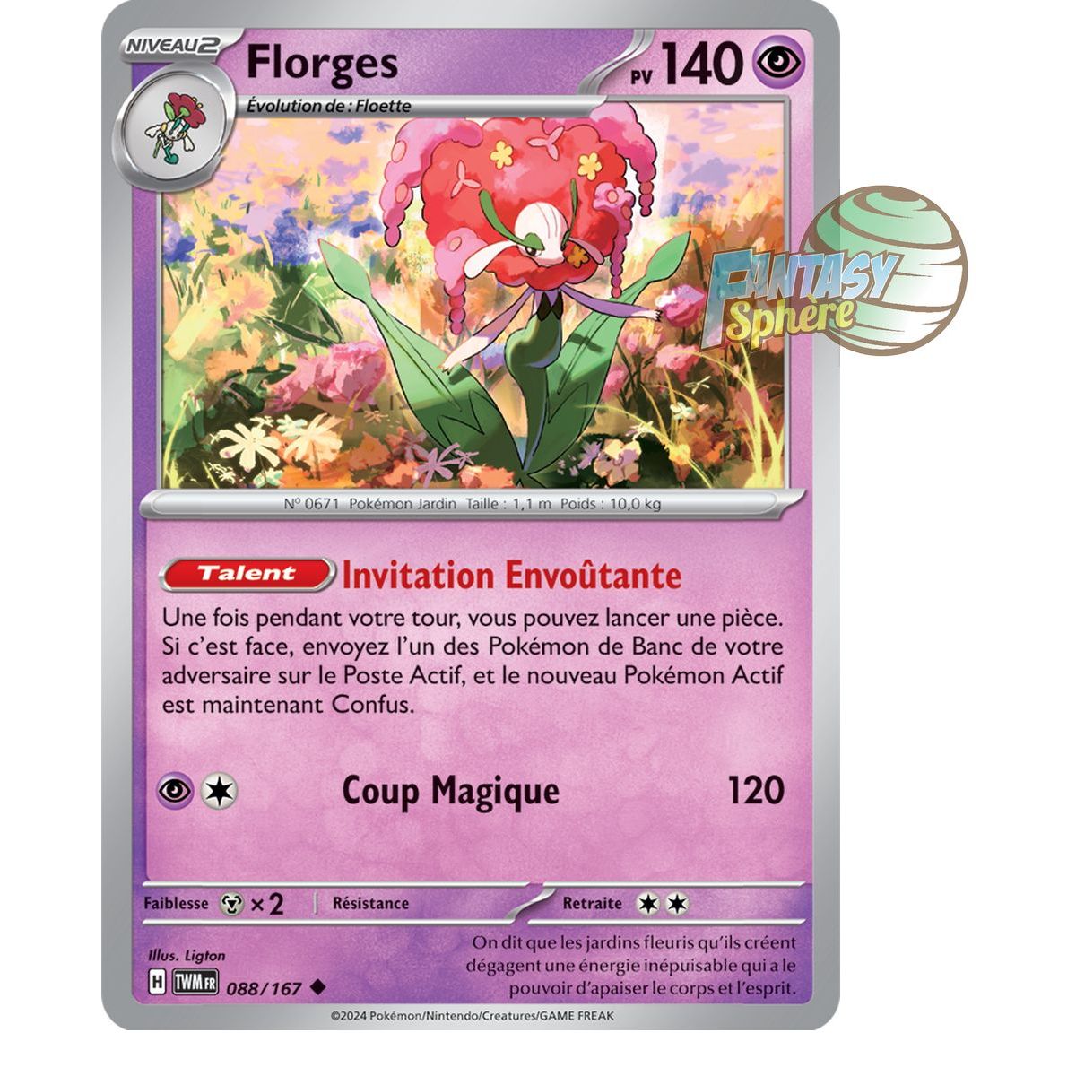 Florges – Rückseite 88/167 – Scharlachrot und Twilight Masquerade Violet