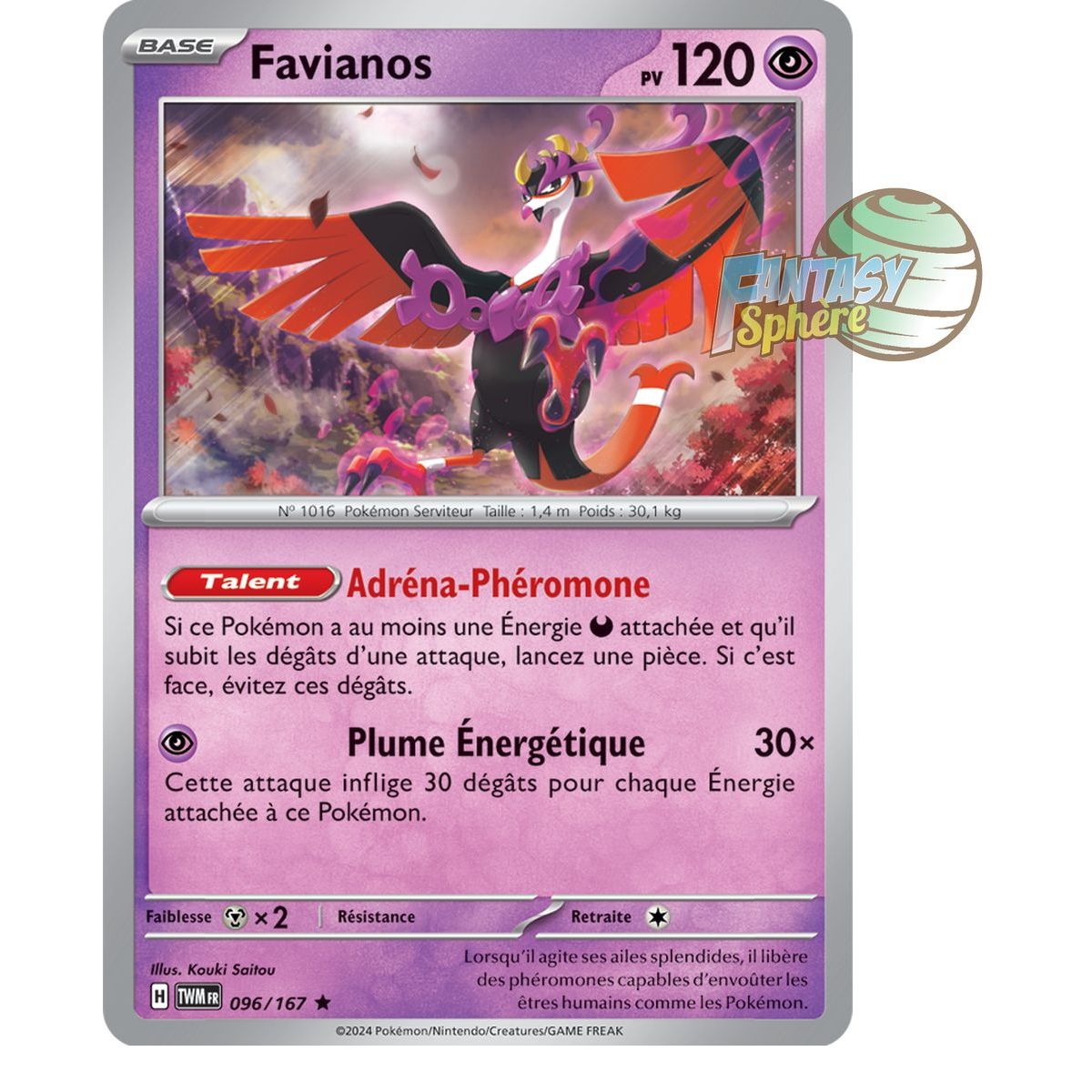 Item Favianos – Holo Rare 96/167 – Scharlachrote und violette Twilight-Maskerade