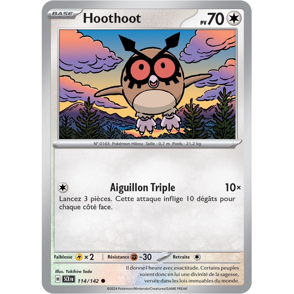 Hoothoot – Gemeinde 114/142 – Scarlet und Stellar Crown Purple