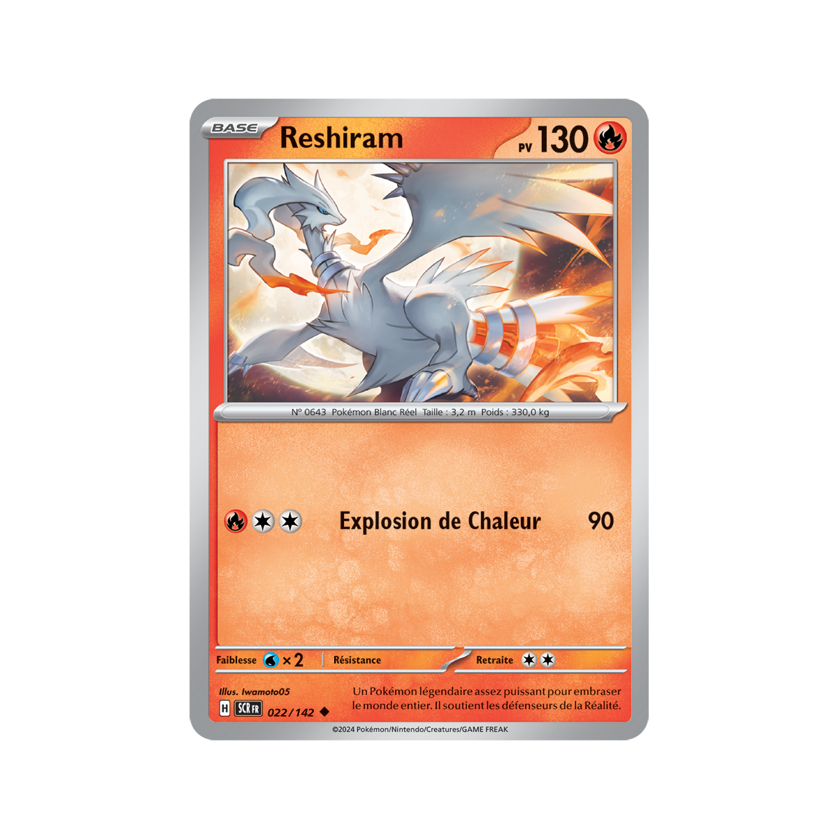 Reshiram – Rückseite 22/142 – Scharlachrote und violette Sternkrone