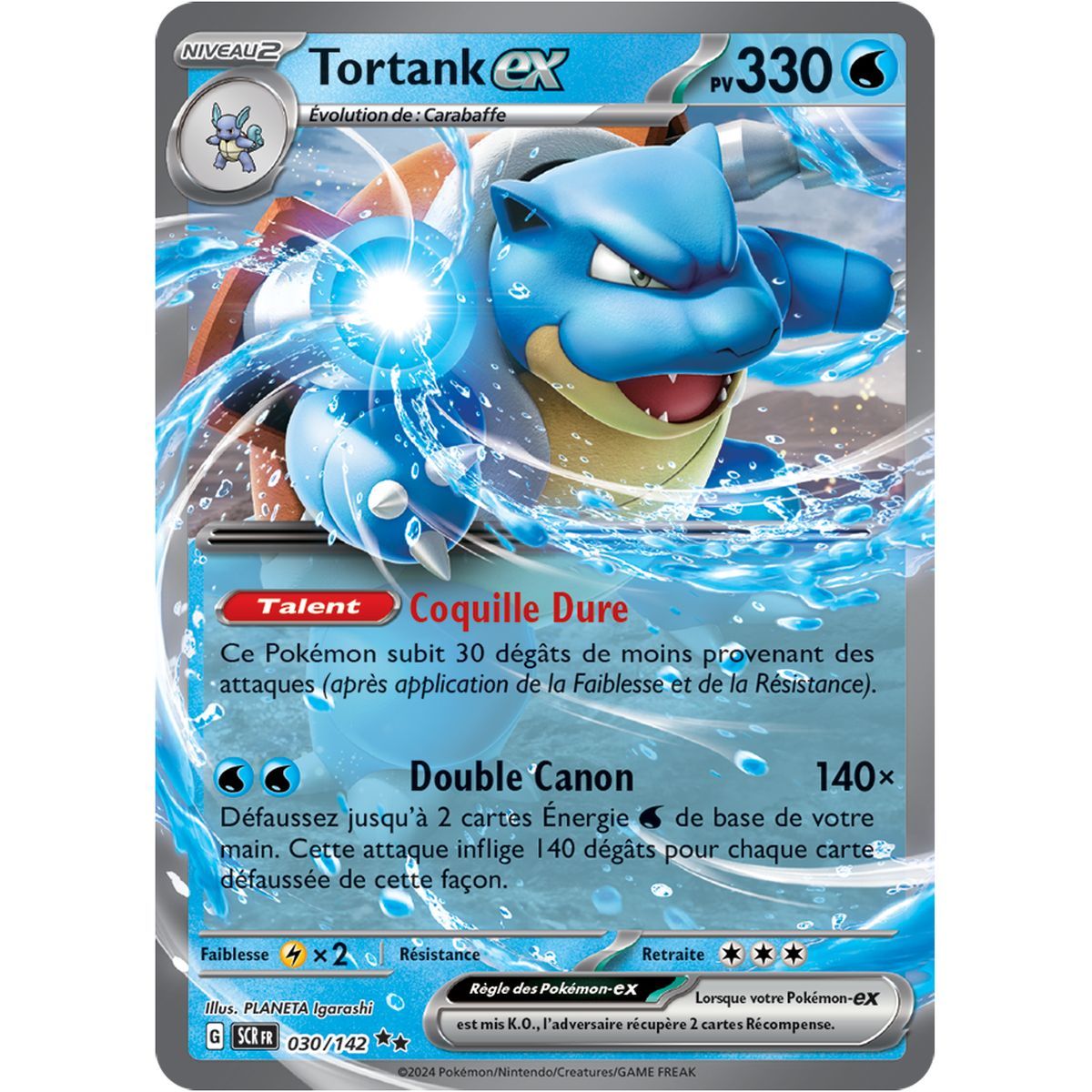 Item Tortank EX – Double Rare 30/142 – Scarlet und Star Crown Purple