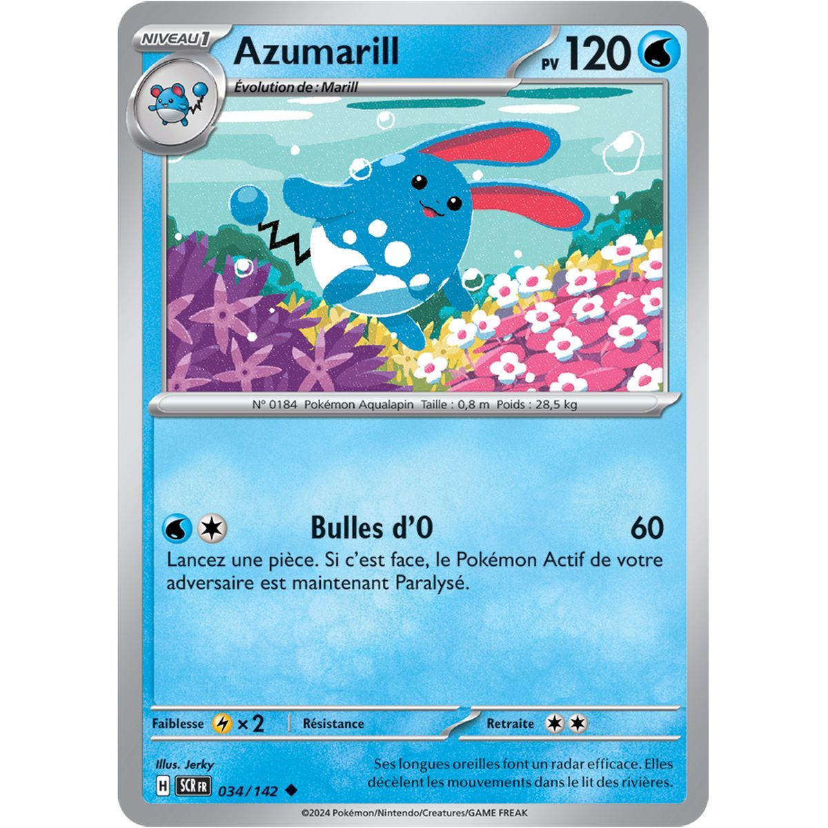 Item Azumarill – Ungewöhnlich 34/142 – Scharlachrote und violette Sternkrone