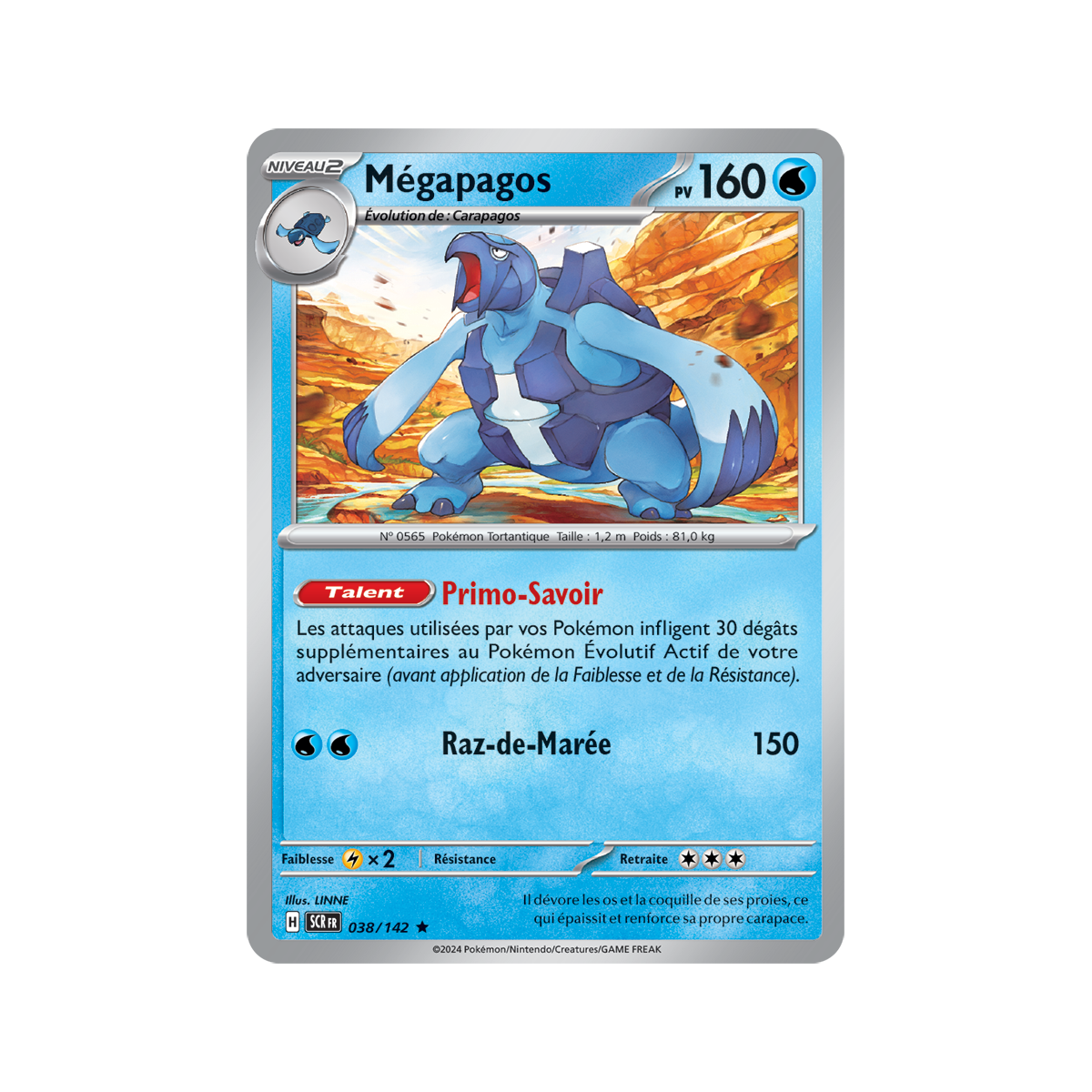 Megapagos – Holo Rare 38/142 – Scharlachrote und lila Sternkrone