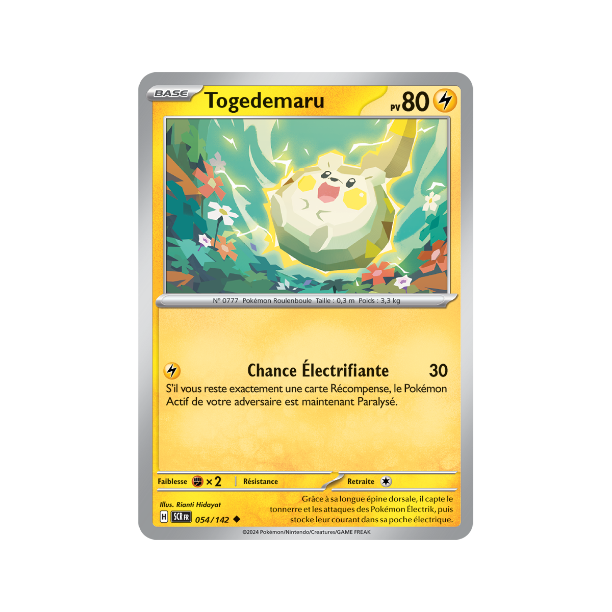 Togedemaru – Rückseite 54/142 – Scharlachrote und violette Sternkrone