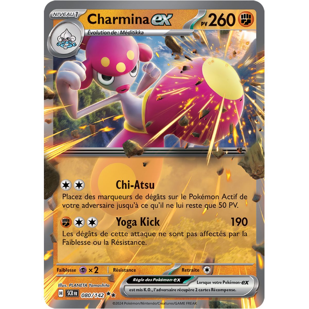 Charmina EX – Double Rare 80/142 – Scarlet und Stellar Crown Purple