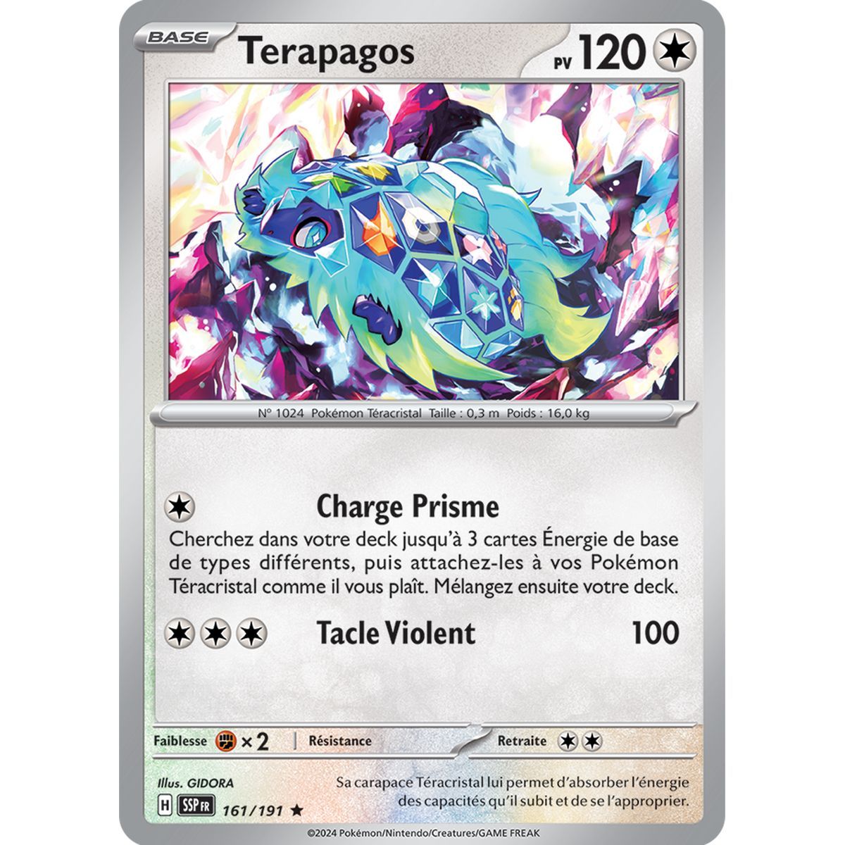 Terapagos – Holo Rare 161/191 – Scharlachroter und violetter Wogender Funke