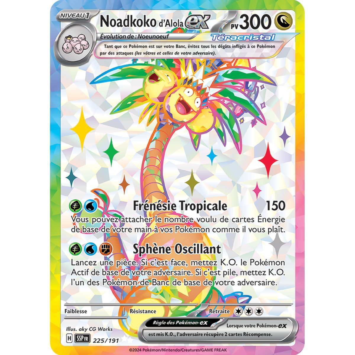 Alolan Ex – Ultra Rare 225/191 – Scharlachroter und violetter Funkenschwall