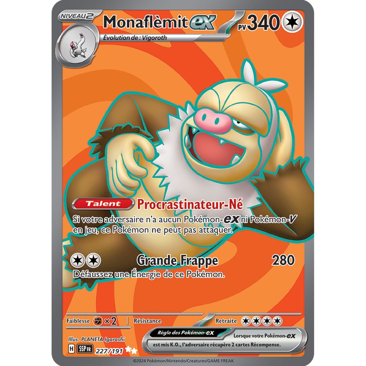 Monaflèmit-ex - Ultra Rare 227/191 - Scharlachroter und violetter Wogender Funke