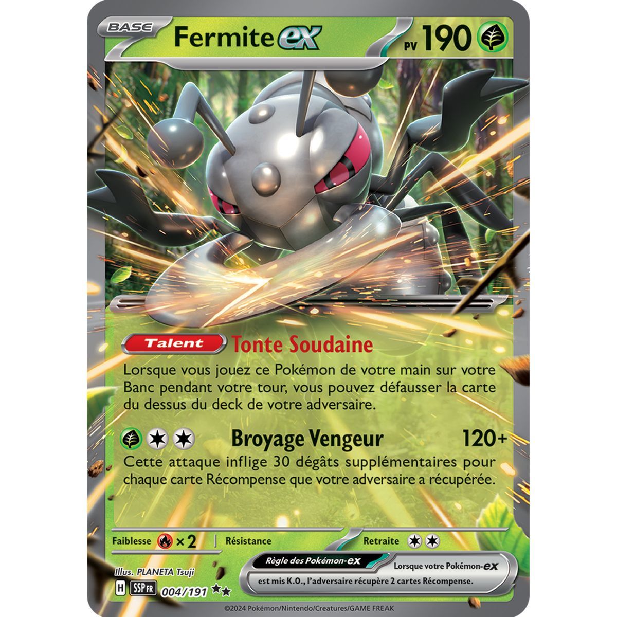 Fermite-ex - Double Rare 4/191 - Scharlachroter und violetter Wogender Funke