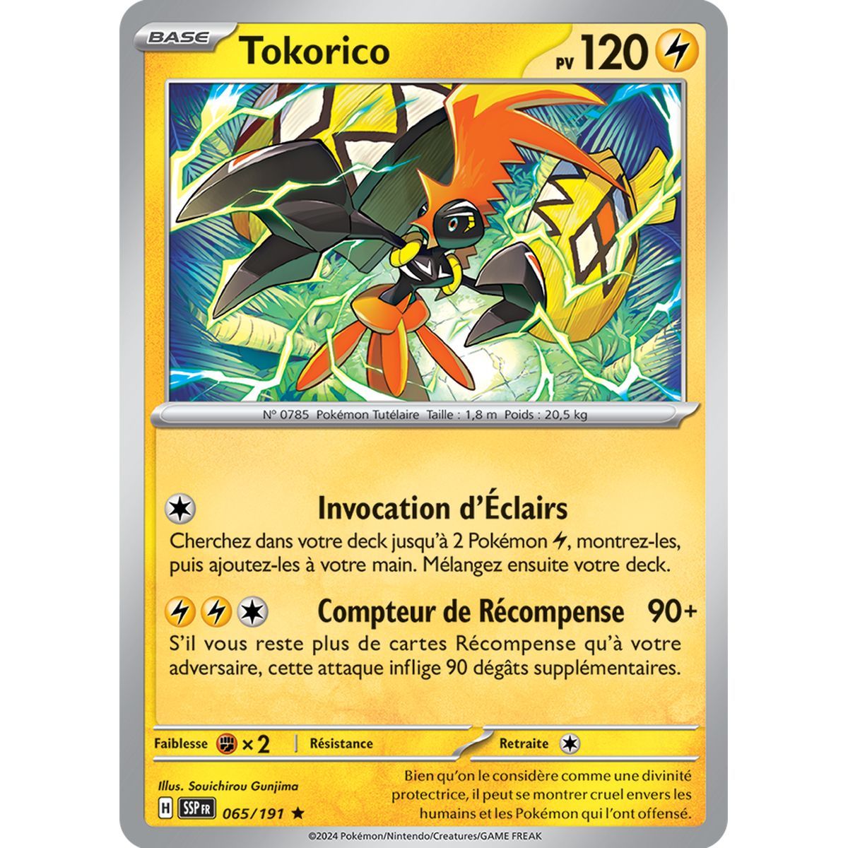 Tokorico – Holo Rare 65/191 – Scharlachroter und violetter Wogender Funke