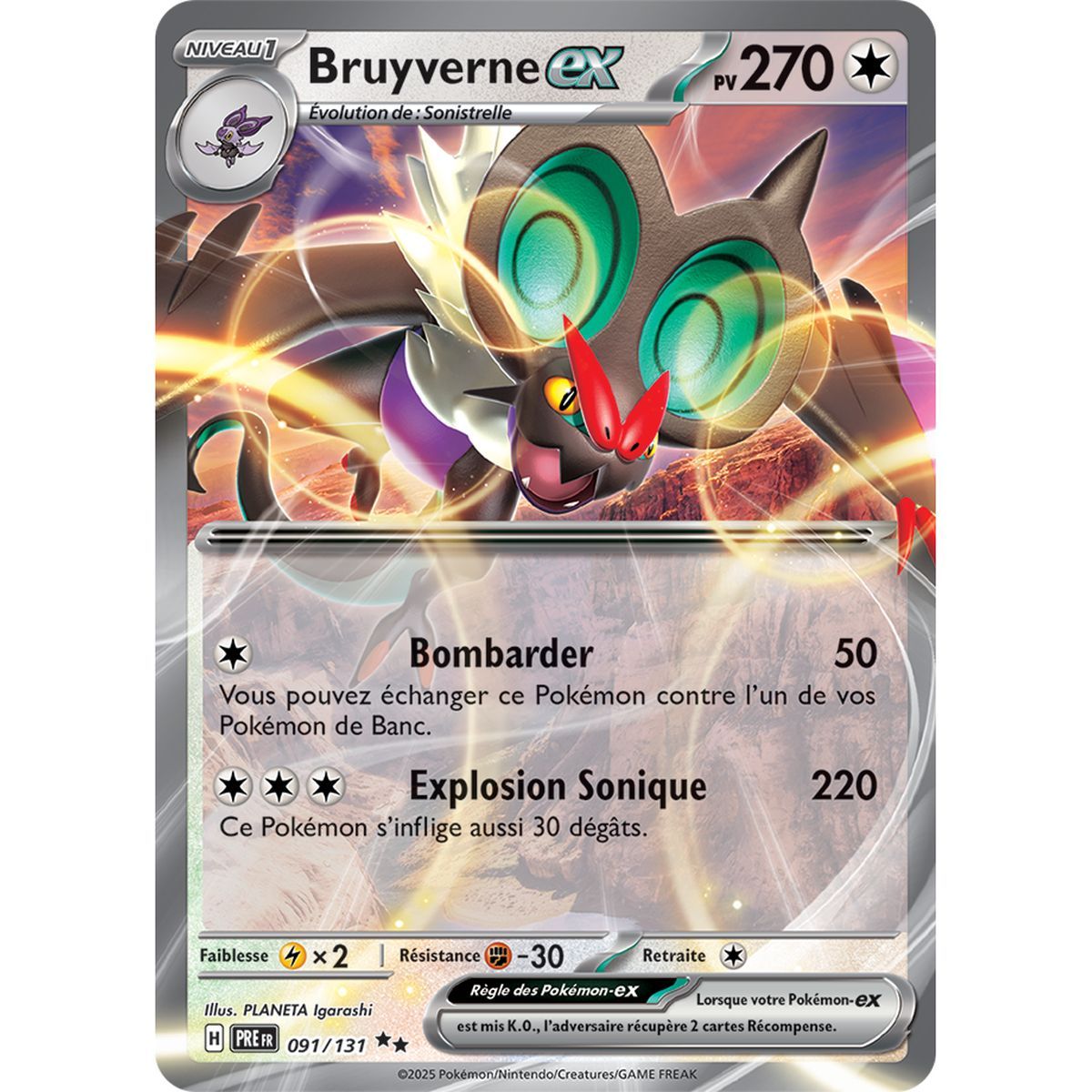 Bruyverne-ex – Double Rare 91/131 – Scharlachrot und Lila 8,5 Prisma-Entwicklungen